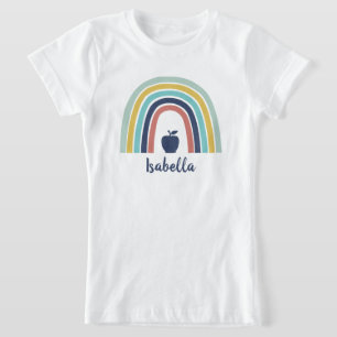 T-Shirt Fruit de pomme boho moderne personnalisé arc-en-ci