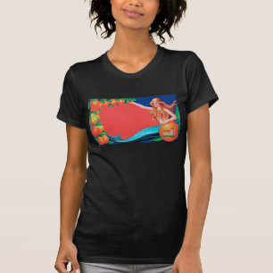 T-shirt Fruit de sirène Étiquette d'art