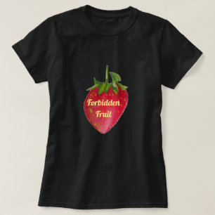 T-shirt Fruit juteux de fraise de slogan de fruit défendu