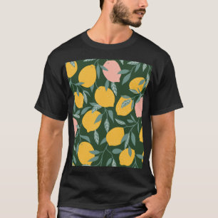 T-shirt Fruit vintage citron Motif sans joint