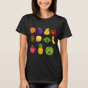 T-shirt Fruits amusants Collage Fruits Légumes