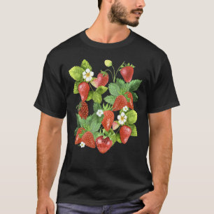 T-shirt Fruits de fraises vintages Berry Floral
