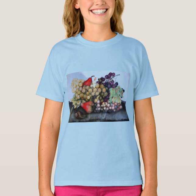 T-SHIRT FRUITS DE SAISON 1 - RAISINS ET POIRES (Devant)