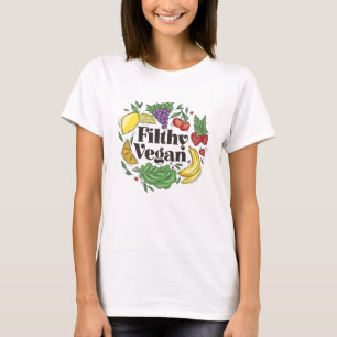 T-shirt Fruits et Légumes colorés de Vegan sale