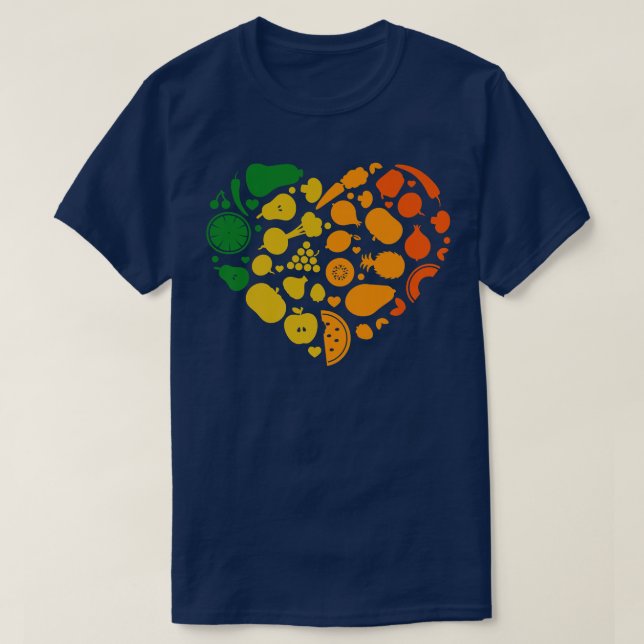 T-shirt Fruits végétariens colorés (Design devant)