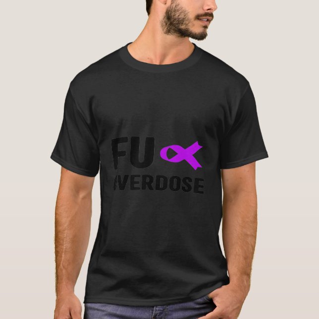 T-shirt Fu Purple Ribbon Overdose de sensibilisation guerr (Devant)