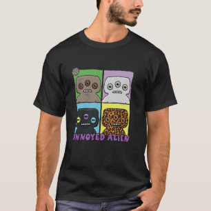 T-shirt Fuggler Agacé Alien Brun Crème Noir & Léopard