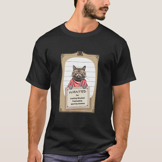 T-shirt Fugitif chat (Devant)