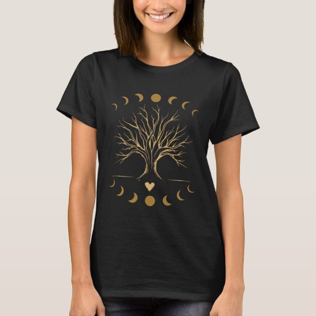 T-shirt Full Moon Astrology Astronomy Eclipse Moon Phase 3 (Devant)