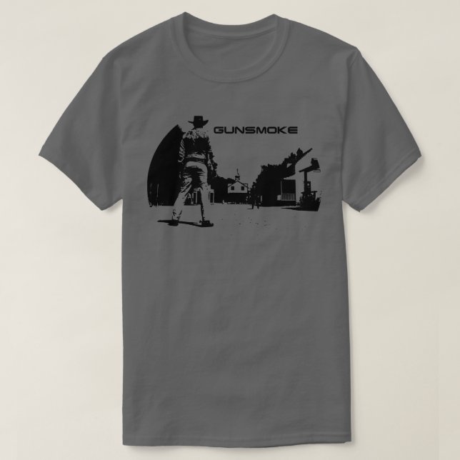 T-shirt Fumée À Feu Le Futur Tv Western (Design devant)