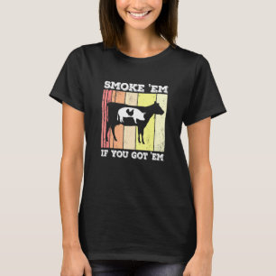 T-shirt Fumée de boeuf de porc de poulet Em Griller Pitmas