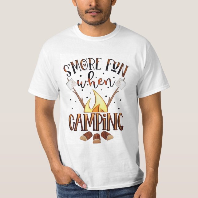 T-shirt Fumer amusant quand camper (Devant)