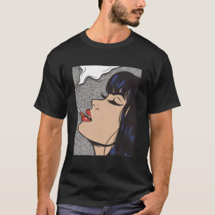 T-shirt Fumer Comic Pop Art Girl