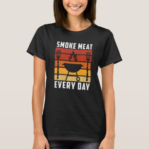 T-shirt Fumer de la viande tous les jours Fête barbecue da