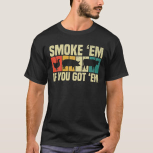 T-shirt Fumer 'Em Viande Fumer BBQ Grill Lover Maître