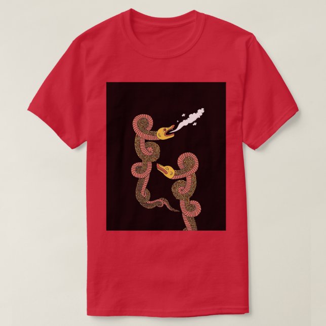 T-shirt Fumer les serpents Graphisme (Design devant)