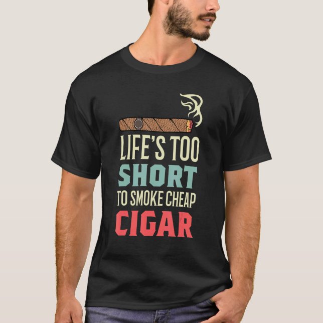 T-shirt Fumer Moins Chaud Cigar Chainsmoker (Devant)