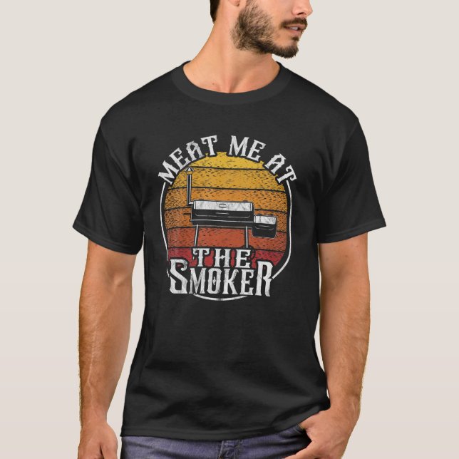 T-shirt Fumeur BBQ pour hommes (Devant)