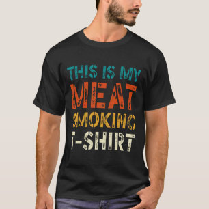 T-shirt Fumeur De Barbecue Rétro Drapeau Américain Vintage