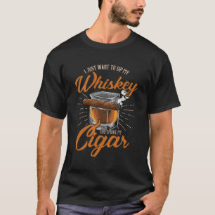 T-shirt Fumeur de Cigar Lover de Cigar Funny Whiskey Lover