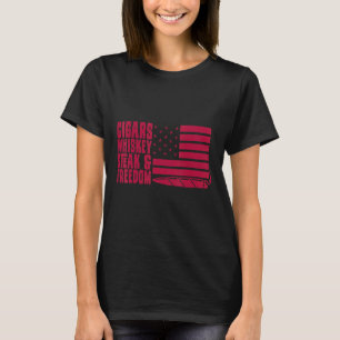 T-shirt Fumeur de cigares aficionado Cigar Whisky Steak Fr