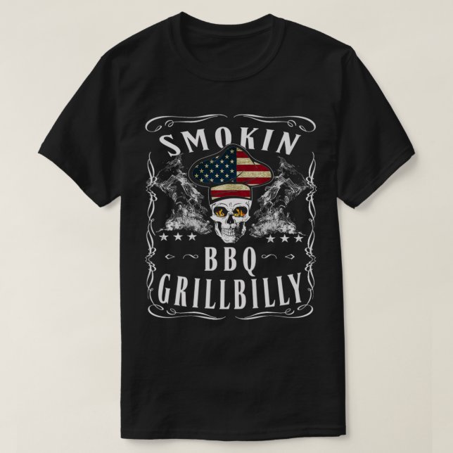 T-shirt Fumeur Pot BBQ Fook Grill Cuisine Master Gi (Design devant)