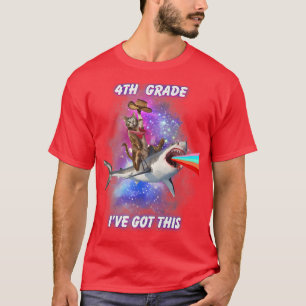 T-shirt Fun 4e Grade School Ive Obtient Ce Chat Shar migno