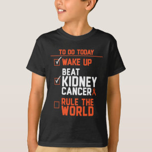 T-shirt Fun Beat Cancer du rein Règle le monde Survivant Q