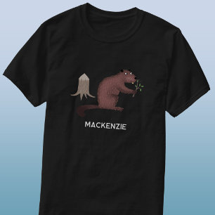 T-shirt Fun Beaver Nom Personnalisé