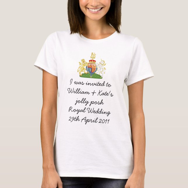 T-shirt Fun British Royal Mariage souvenir top (Devant)