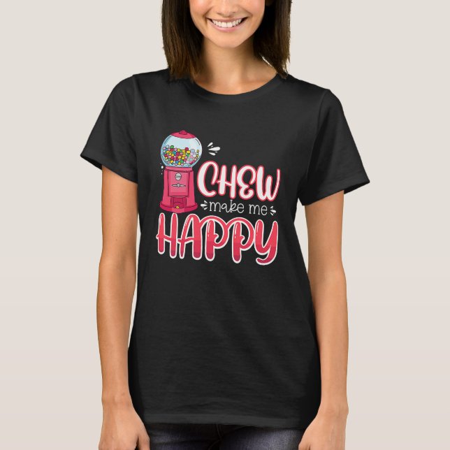 T-shirt Fun bubble gum for chewing gum (Devant)