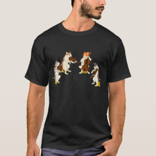 T-shirt Fun Cats Jouer Violon Cello Amoureux des chats de 