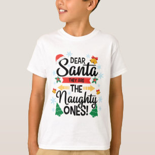 T-shirt Fun cher Père Noël ils sont les vilains Noël