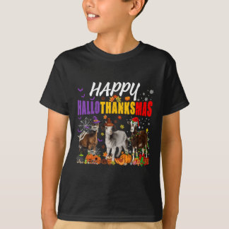 T-shirt Fun Chèvres maman pèlerin Père Noël Costume Happy 