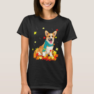 T-shirt Fun Corgi Thanksgiving chien d'automne