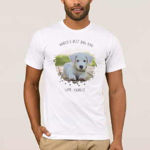 T-shirt Fun Custom Pet Photo Splash Best Chien Papa