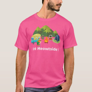 T-shirt Fun Cute Cats Camping En Plein Air Design