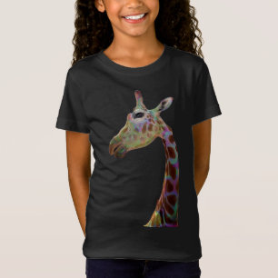 T-Shirt Fun funky coloré Giraffe