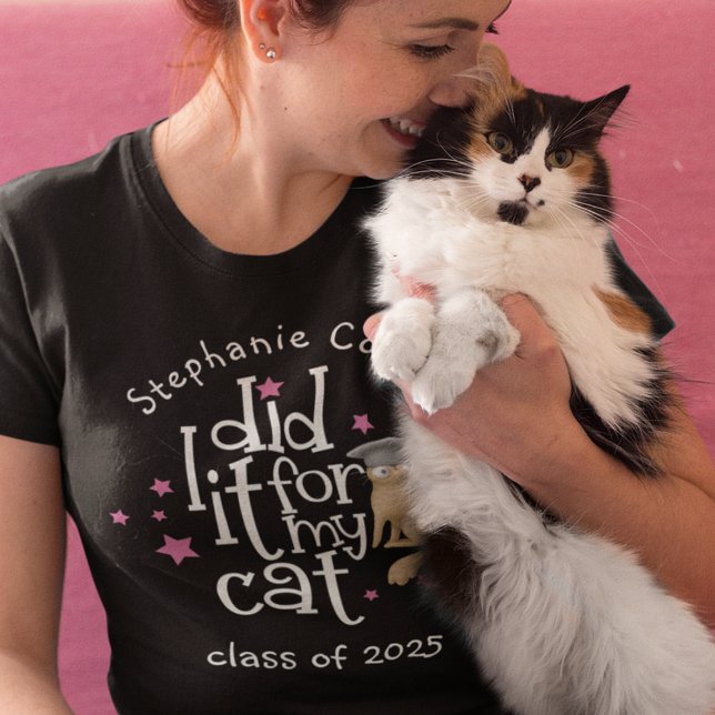 T-shirt Fun Grad 2025 Texte Blanc L'A Fait Pour La Graduat (Créateur téléchargé)