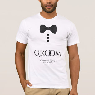 T-shirt Fun Groom Black Tie Wedding