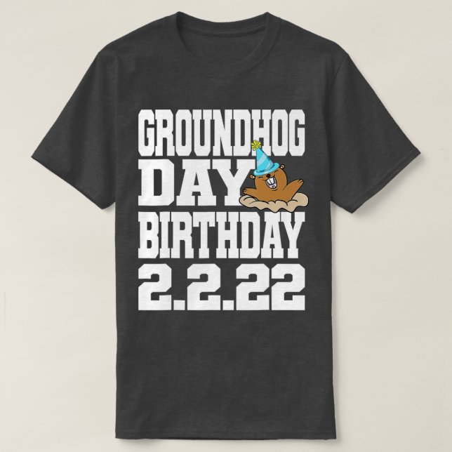 T-shirt Fun Groundhog Day Birthday 2 (Design devant)