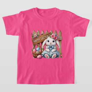 T-shirt Fun Happy Easter bunny girls