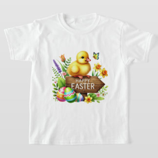 T-shirt Fun Happy Easter chick