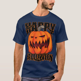 T-shirt Fun Happy Halloween Holiday Pumpkin JackOLantern C