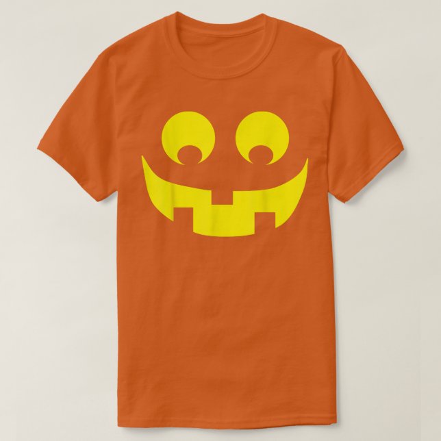 T-shirt Fun Jaune Jaune Jack O' Lantern Citrouille Hallowe (Design devant)