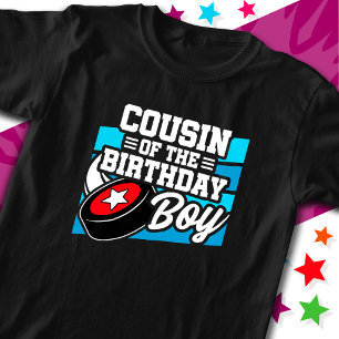 T-shirt Fun Kids Hockey Party Cousin of the Birthday Boy