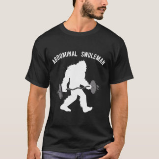 T-shirt Fun Lifing Yeti Abdominal Swoleman Cadeau