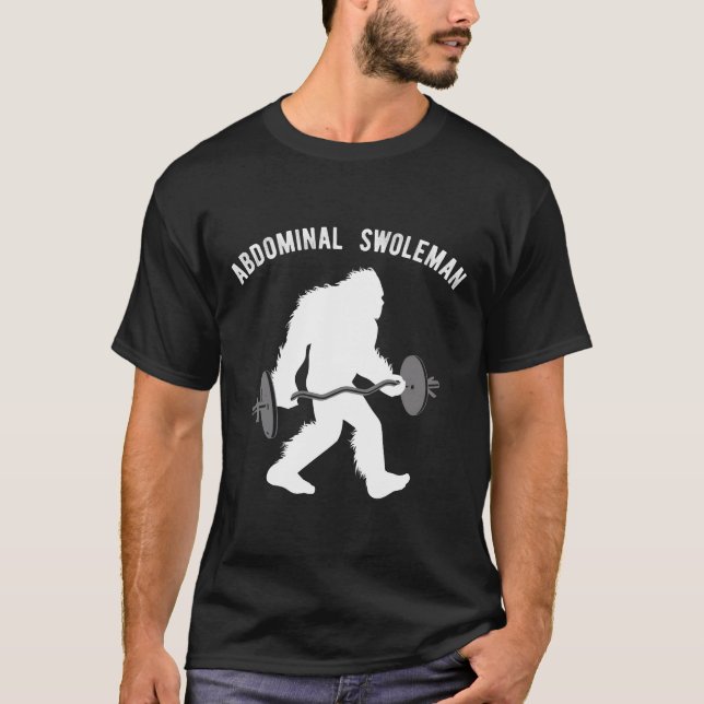 T-shirt Fun Lifing Yeti Abdominal Swoleman Cadeau (Devant)