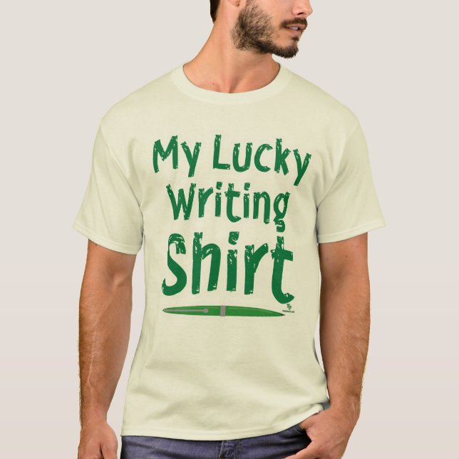 T-shirt Fun My Lucky Writing Citation Design (Devant)