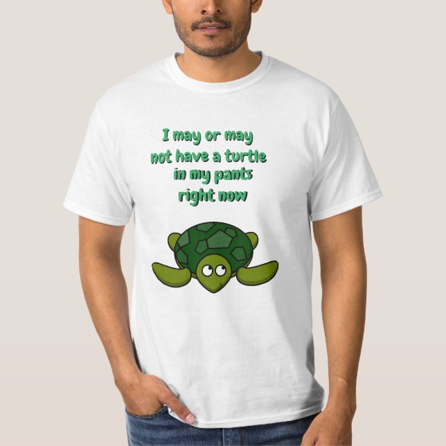 T-shirt Fun Novelty Fashion Idée cadeau TURTLE DANS MES PA (Devant)